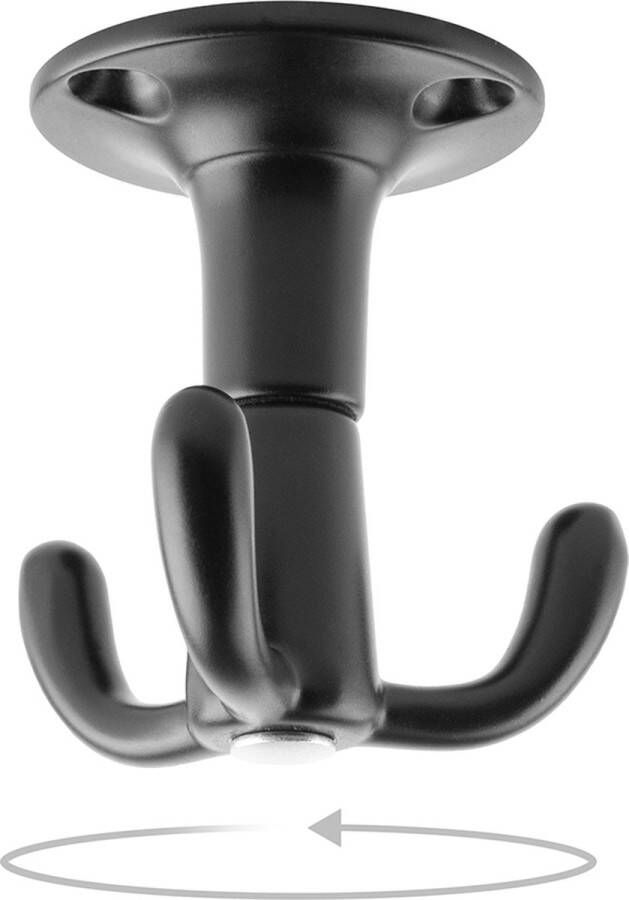 Kastenman Kapstok draaibaar zwart Onderbouw Ondiepe kast Hangrek Hangedeelte Kledinghaak Kasthaak draaibaar H045