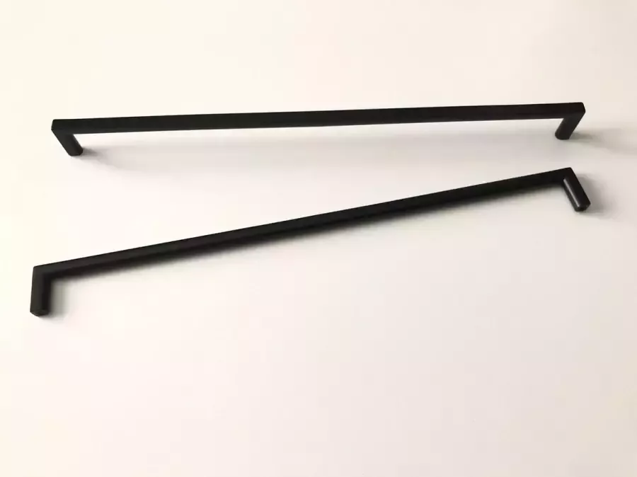 Kastenman Slanke meubelgreep mat zwart lengte 330 mm boormaat 320 mm keukengreep kastgreep zwarte greep vierkant incl. schroeven H001