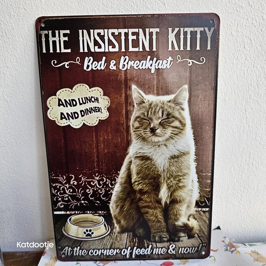 Katdootje Wandbord Bed and breakfast