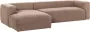 Kave Home 3-zitsbank Blok bruin-roze met chaise longue links 330 cm - Thumbnail 1