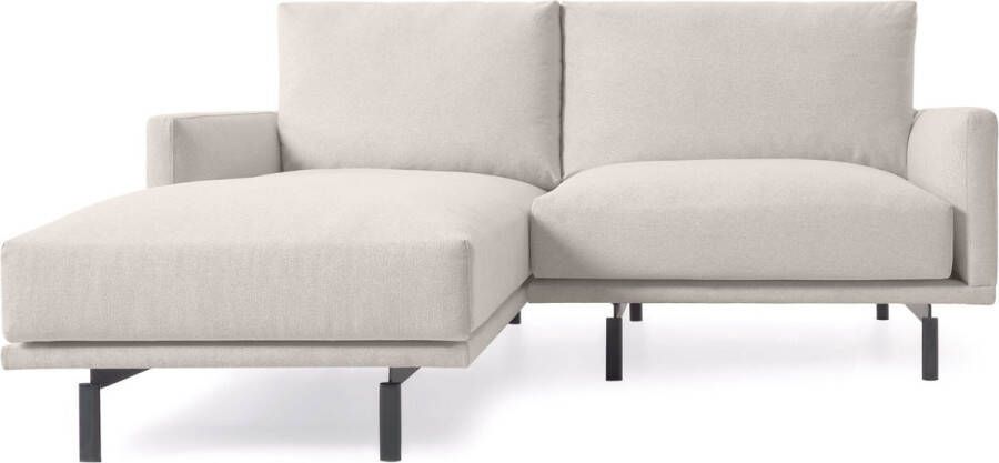 Kave Home 3-zitsbank Galene beige linkse chaise longue 194 cm