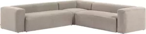 Kave Home 6-zits hoekbank Blok beige 320 x 320 cm