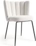 Kave Home Aniela chair in white sheepskin and metal with black finish - Thumbnail 2
