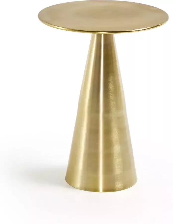 Kave Home Rhet bijzettafel in metaal met gouden afwerking Ø 39 cm - Foto 3