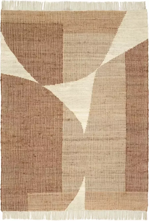 Kave Home Cabanes vloerkleed jute en katoen naturel en bruin 160 x 230 cm - Foto 2