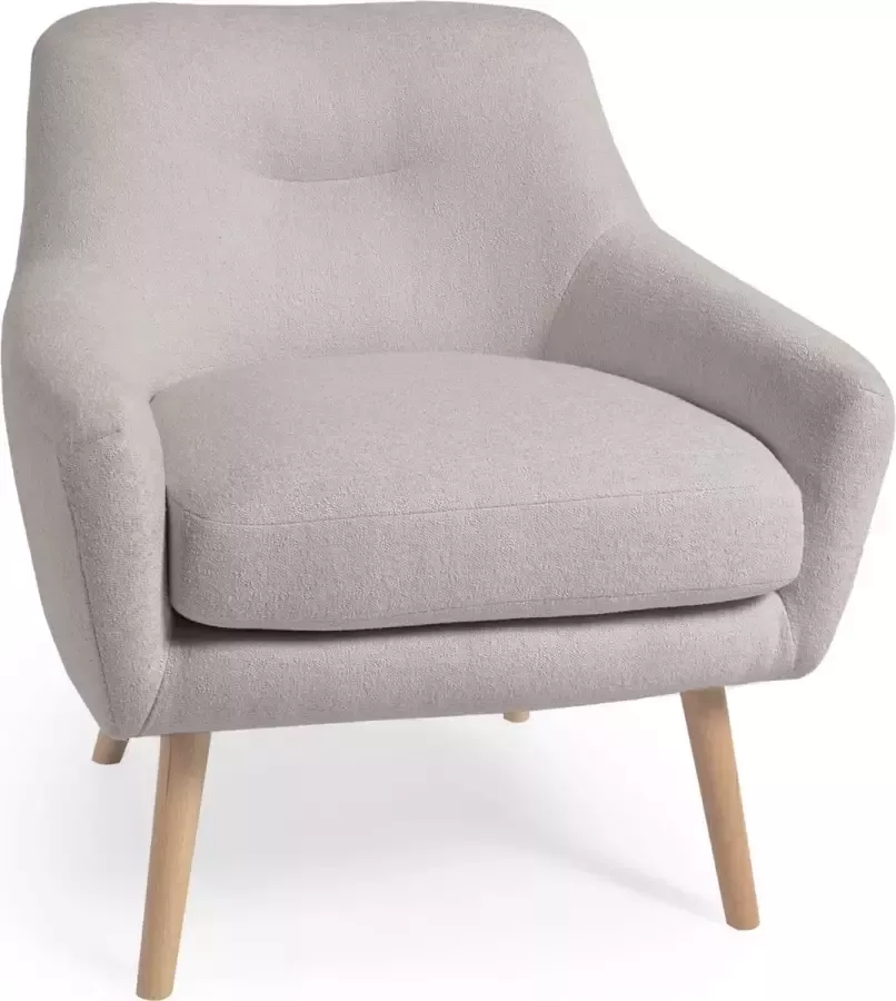 Kave Home Candela fauteuil in grijs micro-bouclé - Foto 2