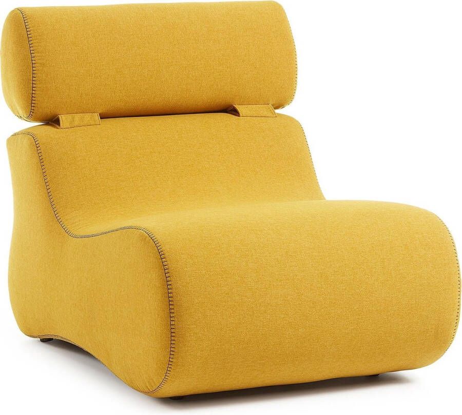 Kave Home Club fauteuil mosterdgeel