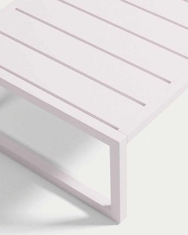 Kave Home Comova salontafel voor buiten in wit aluminium 60 x 114 cm - Foto 1