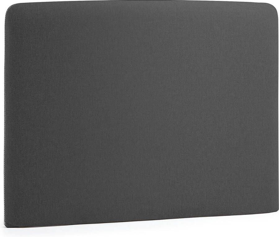 Kave Home Dyla bedhoofdbord met afneembare hoes in zwart voor bed van 90 cm