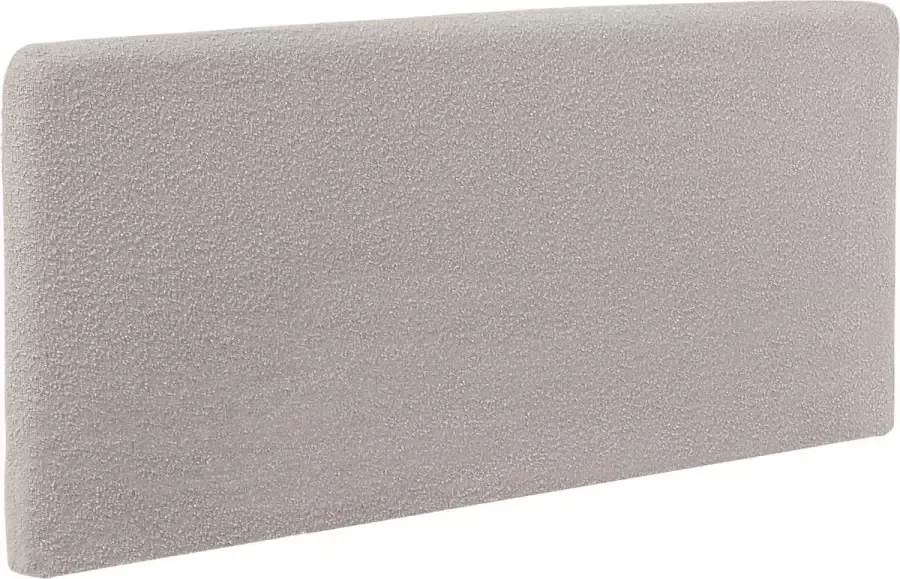 Kave Home Dyla hoofdbord met afneembare hoes in grijs fleece voor bedden van 160 cm - Foto 1