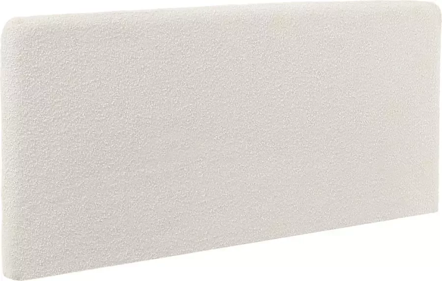 Kave Home Dyla hoofdbord met afneembare hoes in wit fleece voor bedden van 160 cm