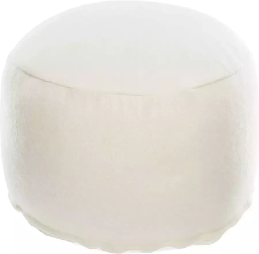Kave Home Flaminia round pouffe in white Ø 45 cm - Foto 1