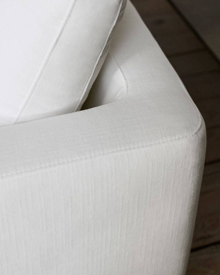 Kave Home Gala 4-zitsbank met chaise longue rechts in wit 300 cm - Foto 1