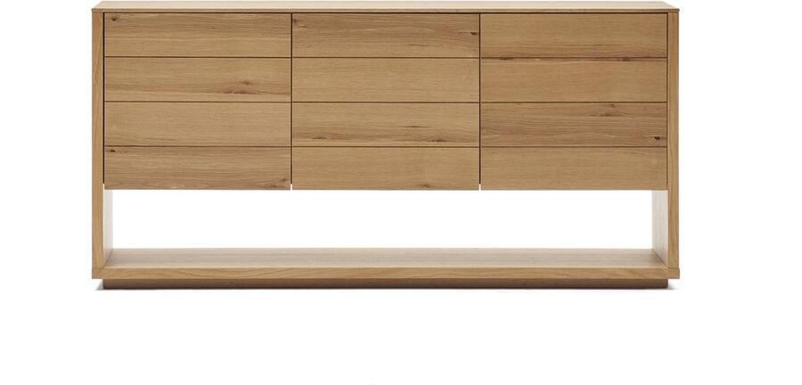 Kave Home Alguema dressoir 3 deuren in eiken fineer met natuurlijke afwerking 151 x 74 cm - Foto 2