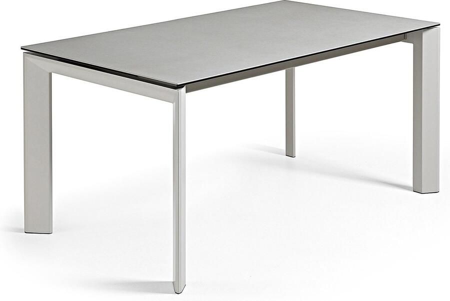 Kave Home Axis uitschuifbare tafel 140 (200) cm porselein afwerking Hydra-draad grijs benen - Foto 2