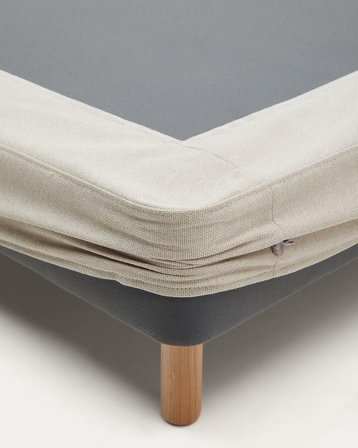 Kave Home Beige hoes voor bed Ofelia voor matras van 180 x 200 cm