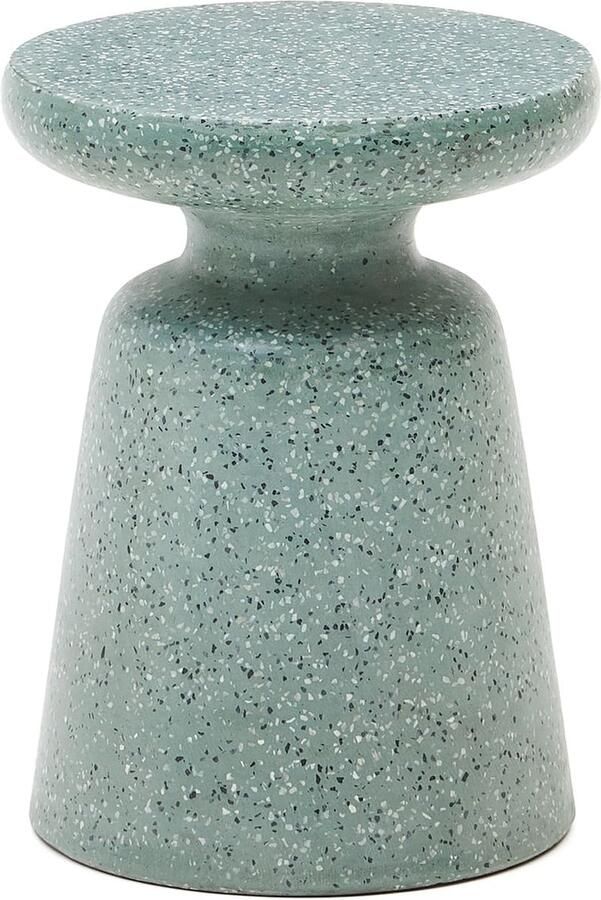 Kave Home Bijzettafel Mesquida voor buiten gemaakt van groen terrazzo Ø 39 cm