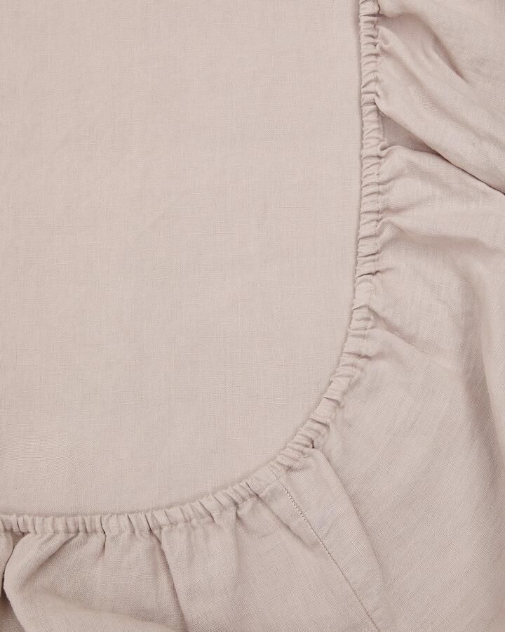 Kave Home Grijs hoeslaken Simmel van katoen en linnen voor een bed van 180 cm