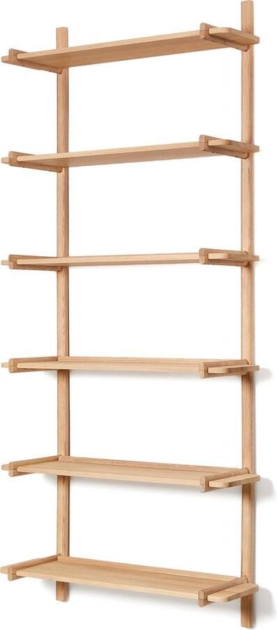 Kave Home Modulair wandrek Sitra 6 plank FSC Mix Credit massief eikenhout natuurlijke afwerking 90 c