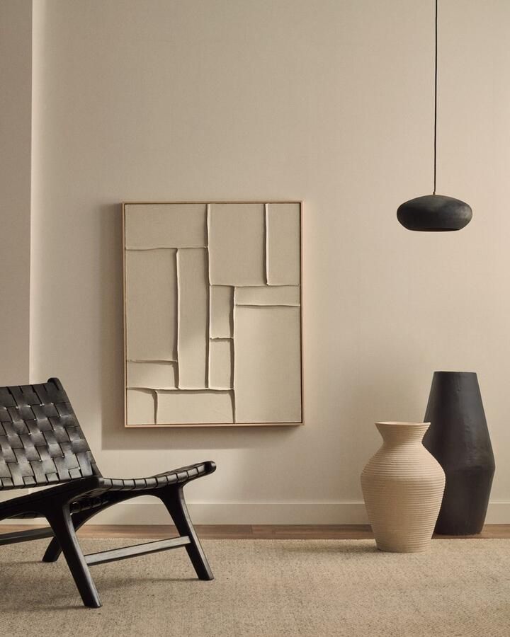 Kave Home Nifelia jacquard wollen vloerkleed beige 160 x 230 cm