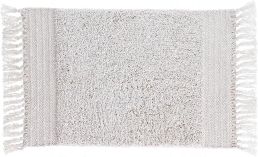 Kave Home Nilce witte badmat 40 x 60 cm