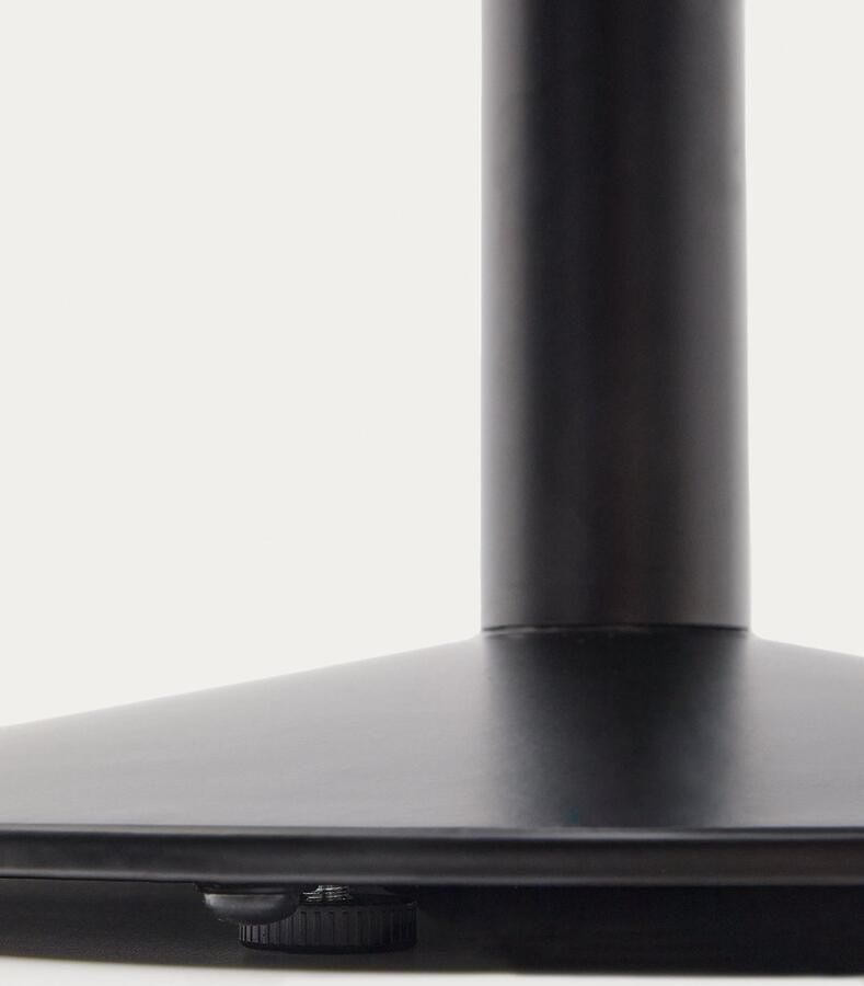 Kave Home Ronde Esilda-tafel van natuurlijke melamine en zwart gelakte metalen poot Ø 90 x 70 cm - Foto 2