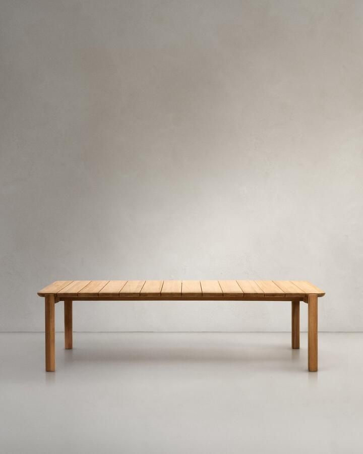 Kave Home Tafel Icaro van FSC 100% massief teakhout 280 x 112 cm