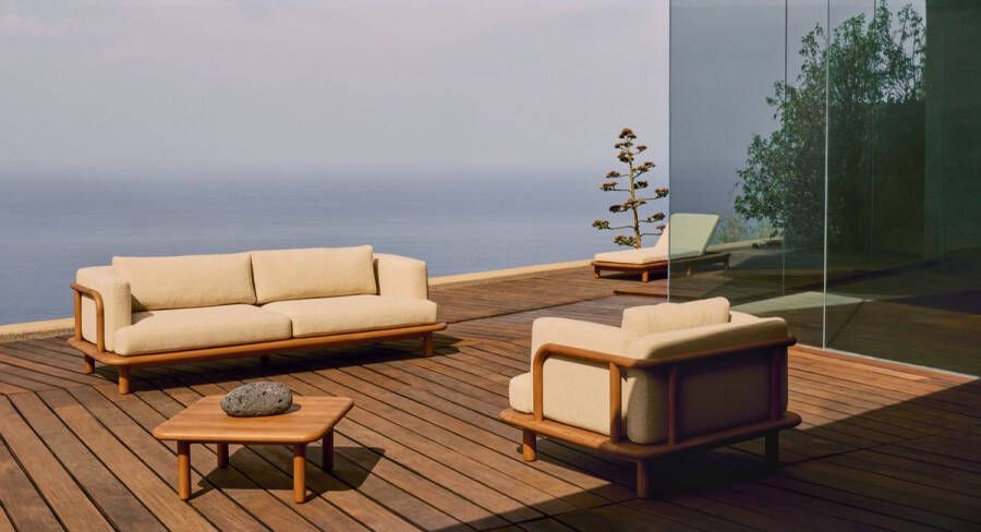 Kave Home Koffietafel Turqueta van FSC 100% massief teakhout 70 x 70 cm