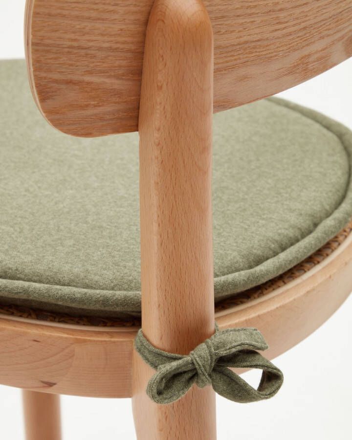 Kave Home Kussen voor de Romane stoel in groen 43 x 43 cm