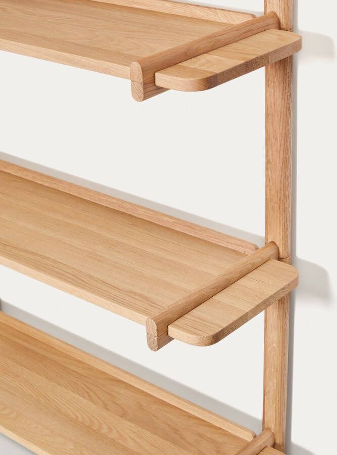 Kave Home Modulair wandrek Sitra 3 planken FSC Mix Credit massief eikenhout natuurlijke afwerking 11