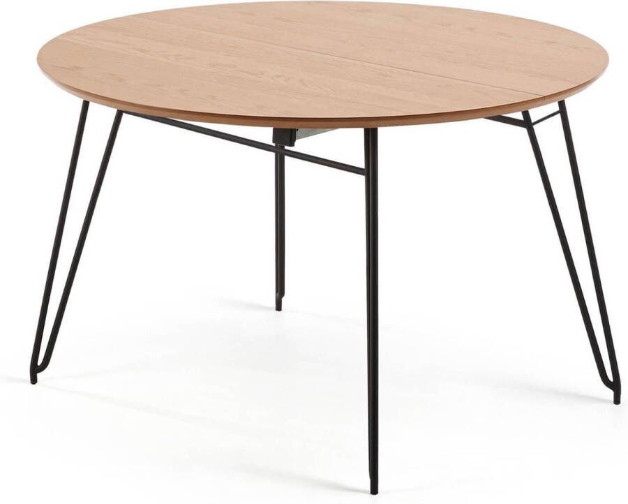 Kave Home Novac ronde uitschuifbare tafel novac Ø 120 (200) x 75 cm (mtk0176)
