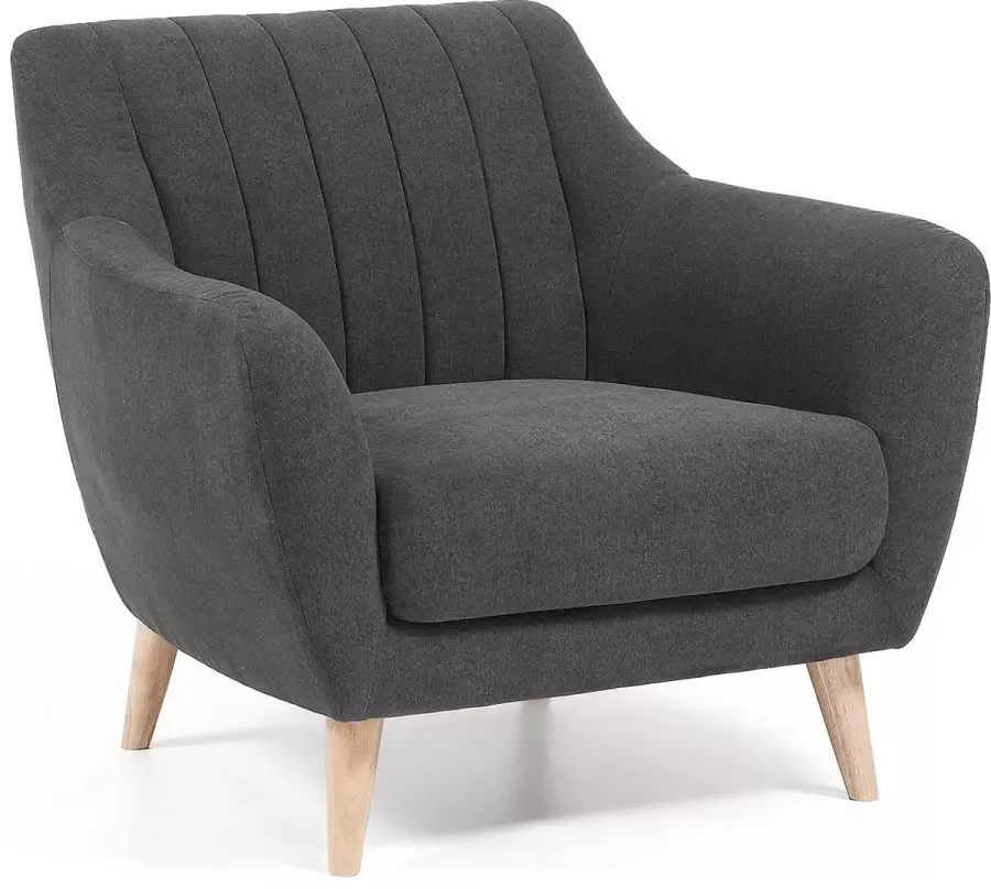 Kave Home Obo fauteuil donkergrijs - Foto 1