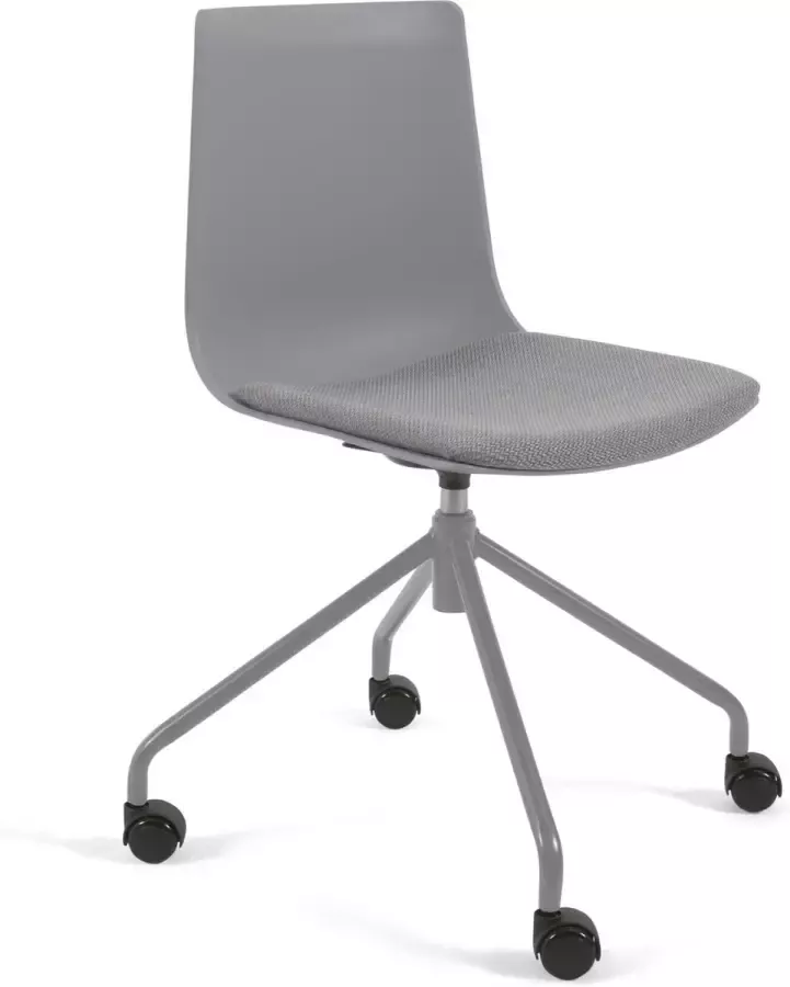 Kave Home Ralfi grijze bureaustoel met lichtgrijze zitting - Foto 1