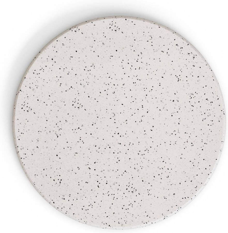 Kave Home Ronde buitentafelblad Saura van wit terrazzo Ø 70 cm