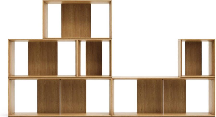 Kave Home Set Litto van 6 modulaire planken in eikenfineer 101 x 152 cm - Foto 2