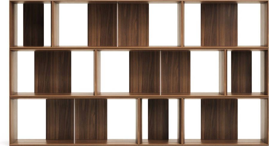 Kave Home Set Litto van 9 modulaire planken in walnootfineer 202 x 114 cm - Foto 3