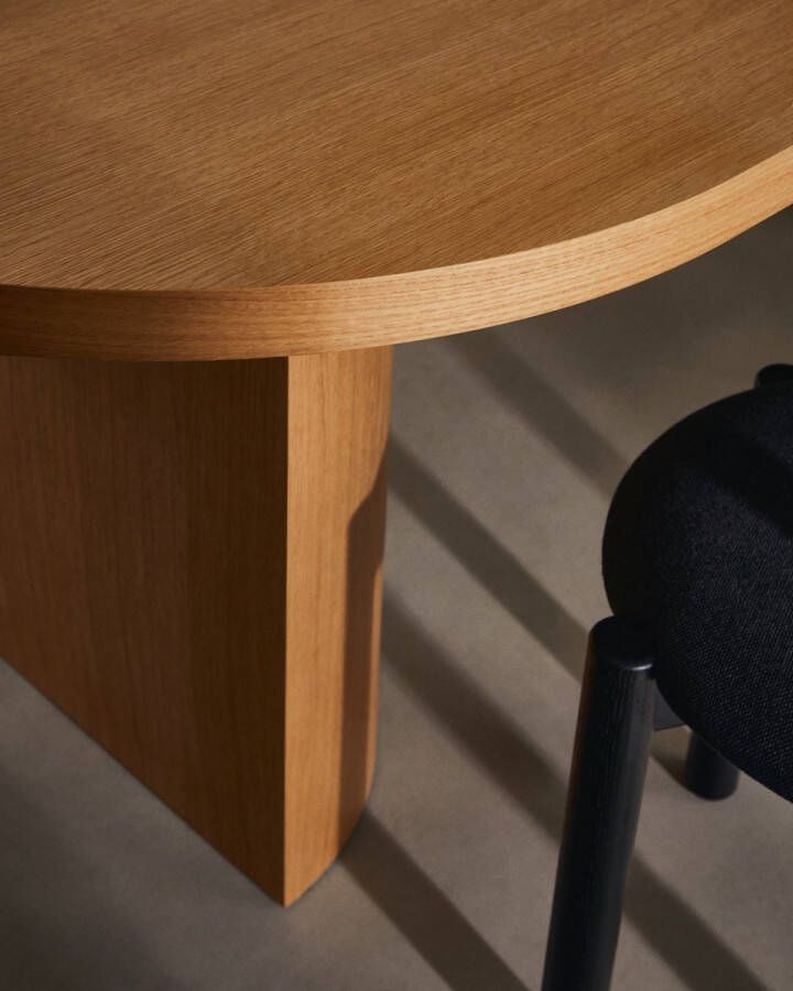 Kave Home Tafel Nealy van eikenfineer met een natuurlijke afwerking 200 x 100 cm - Foto 2