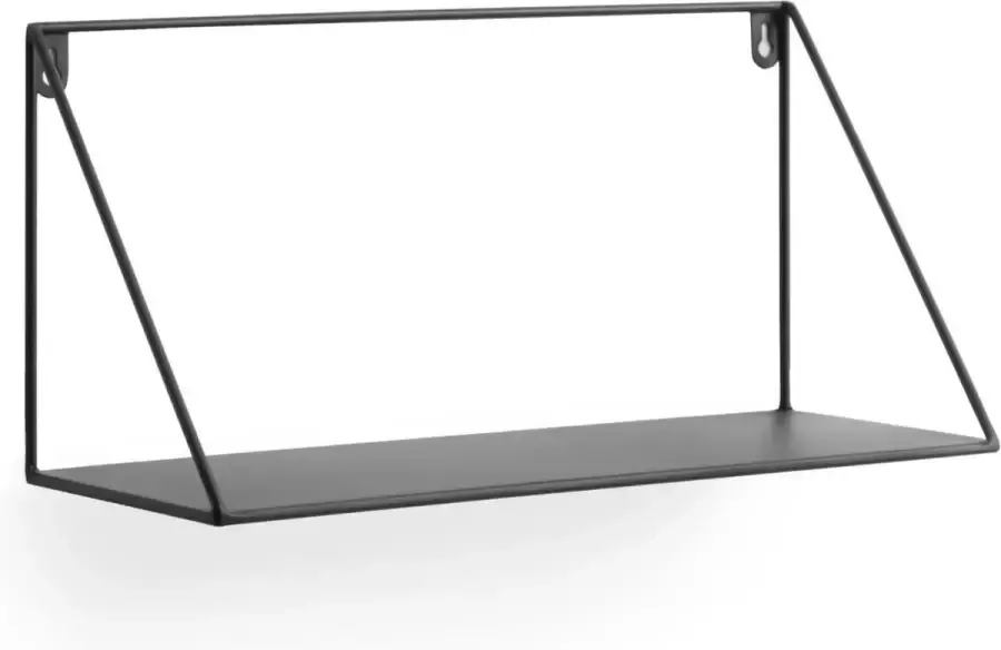 Kave Home Teg wandplank driehoek in staal met zwarte afwerking 40 x 20 cm - Foto 2