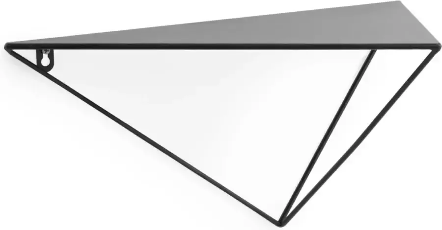 Kave Home Teg wandplank prisma in staal met zwarte afwerking 40 x 20 cm - Foto 3
