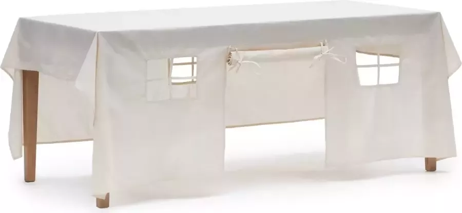 Kave Home Temis 100% katoenen speelhuisje met hoes in wit 230 x 210 cm - Foto 2