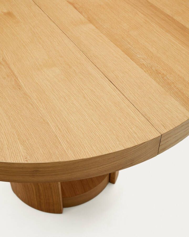 Kave Home Uitschuifbare ronde tafel Artis van FSC 100% massief eikenhout en -fineer 150 (200) x 80 c