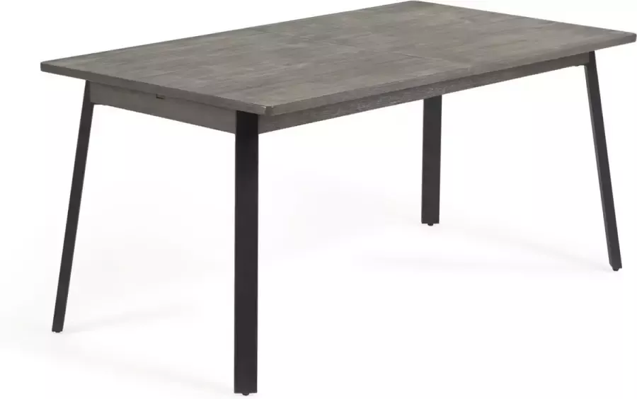 Kave Home Uitschuifbare tafel Indiann massief acaciahout grijs 160 (220) x 75 cm - Foto 1