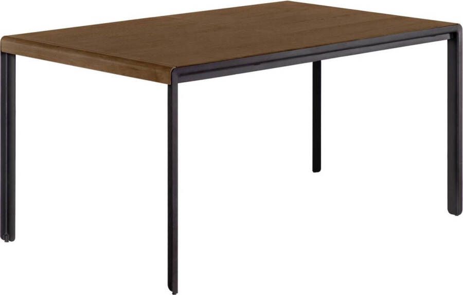 Kave Home Nadyria Uitschuifbare tafel nadyria 120 (160) x 80 cm noten-hout (mtk0177)