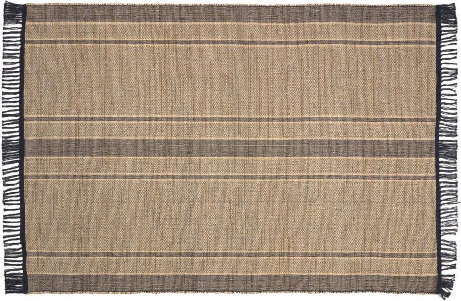 Kave Home Vloerkleed Brunilda zwart en bruin 160 x 230 cm