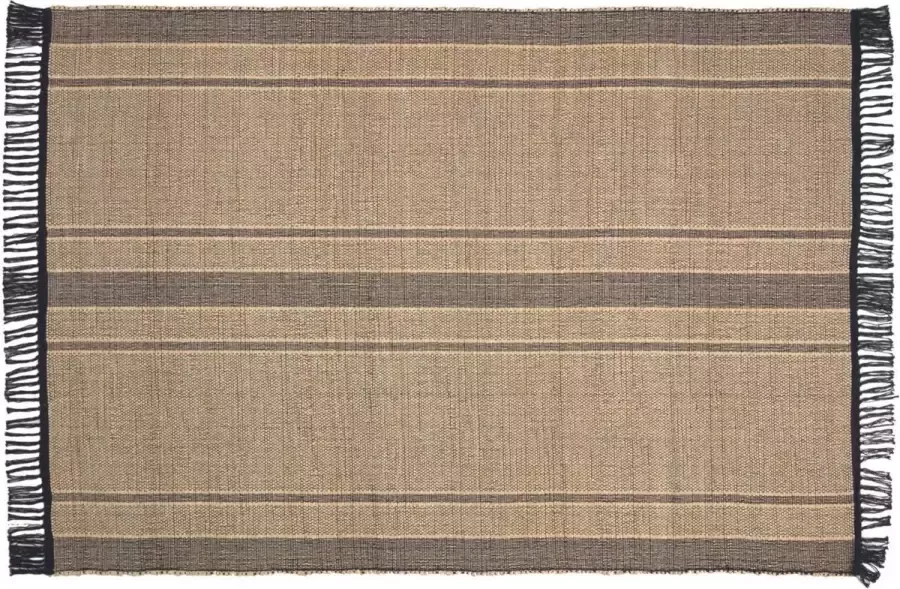 Kave Home Vloerkleed Brunilda zwart en bruin 160 x 230 cm