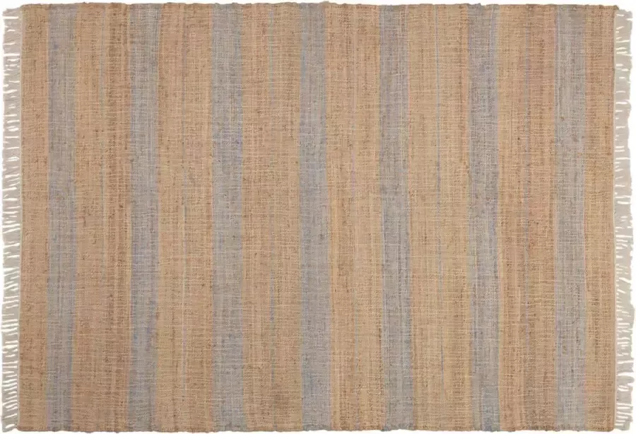 Kave Home Eda jute tapijt met blauwe strepen 160 x 230 cm - Foto 1