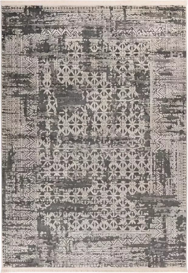 Kayoom Adeon Blauw geweven tapijt grijs 160 x 230 cm