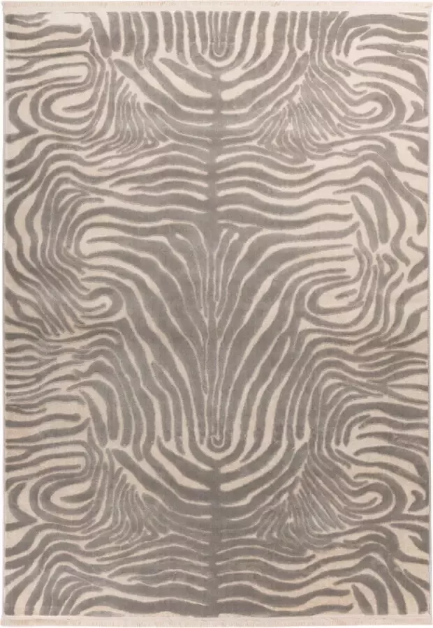 Kayoom Adeon Blauw geweven tapijt grijs 160 x 230 cm