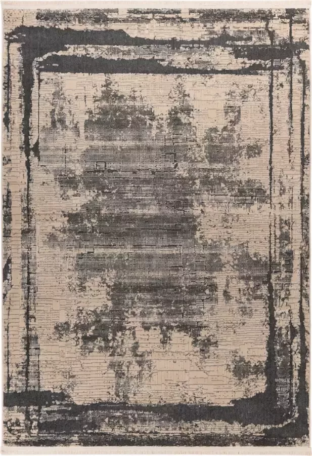 Kayoom Adeon Blauw geweven tapijt grijs 80 x 150 cm