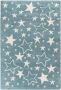 Kayoom Australia Walgett Rosa Tapijt Vloerkleed Kinderkamer Speelmat Speelkleed 80x150cm Sterren Blauw - Thumbnail 2